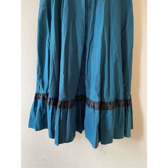 Vintage prairie style blouse and skirt set stripe with oversized collar size xs - Picture 11 of 11